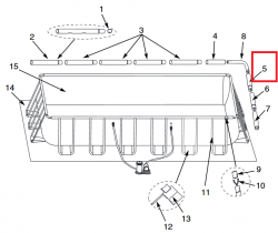 Горизонтальная балка (D) для прямоугольного каркасного бассейна Intex Ultra Frame10 шт/упак 10929А - фото 4